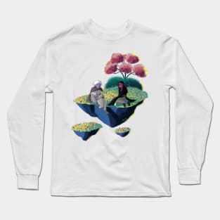 Beautiful art of floating land Long Sleeve T-Shirt